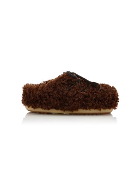 MOON BOOT EVX Faux-Shearling Mules brown