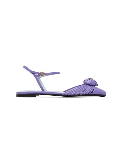 Valentino Purple Coeur Royal Ballerina Flats
