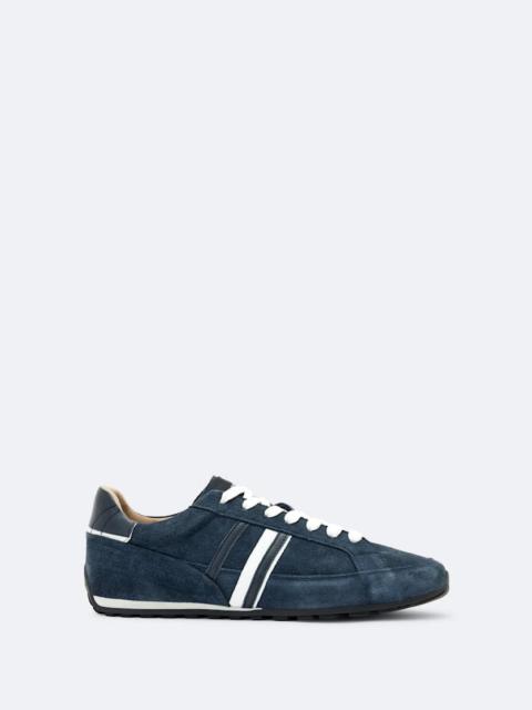ALLSAINTS LIAM LEATHER AND SUEDE LOW-TOP SNEAKERS