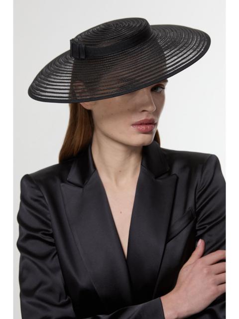 KAREN MILLEN Asymmetric Disk Bow Detailed Fascinator