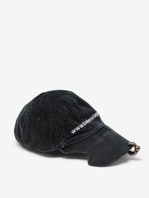 Black Bal.com Pierced Baseball Cap