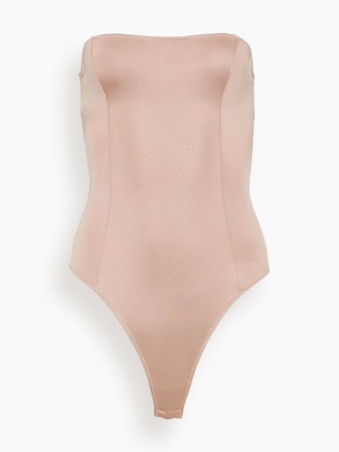KIKI DE MONTPARNASSE Liquid Contour Bodysuit in Buff