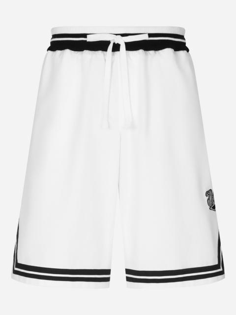 Cotton shorts with embroidered logo