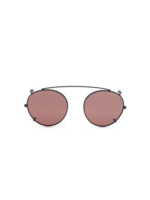 matte-effect pilot-frame sunglasses