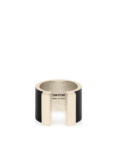 TOM FORD MATTE LACQUERED BRASS FERA OPEN RING