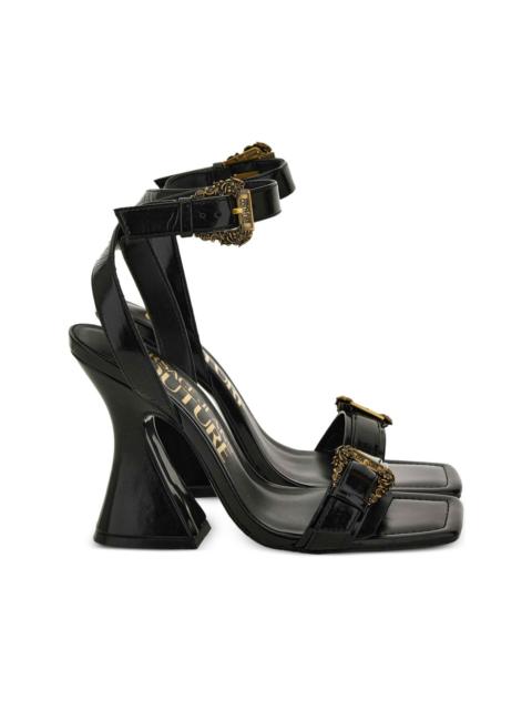VERSACE JEANS COUTURE buckle-embellished sculpted-heel sandals