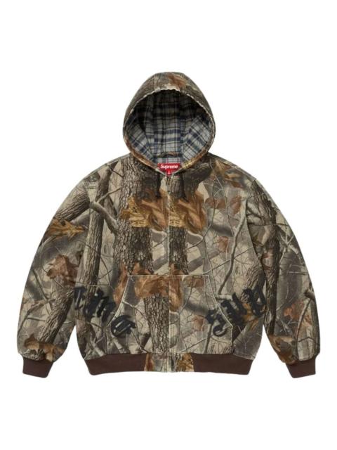 Supreme Supreme FW26 Leather Appliqué Hooded Work Jacket 'Realtree Hardwoods Camo' SUP-FW26-063-CMO