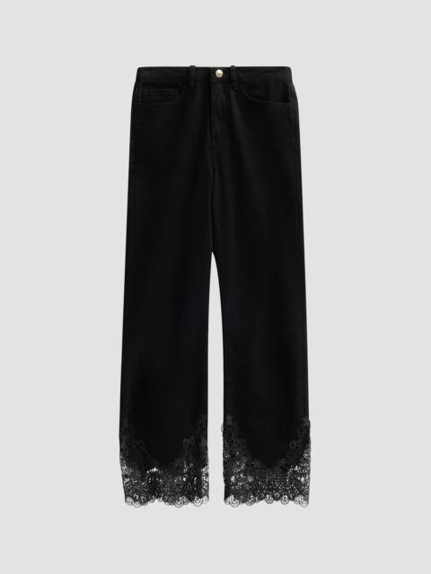 GENERATION LOVE Women's Bellatrix High-Rise Lace-Cuff Crop Jeans - Jet Black
