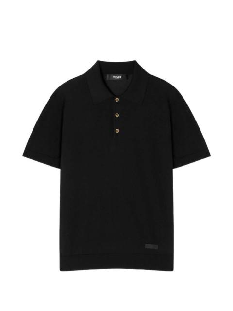 VERSACE logo-patch polo shirt