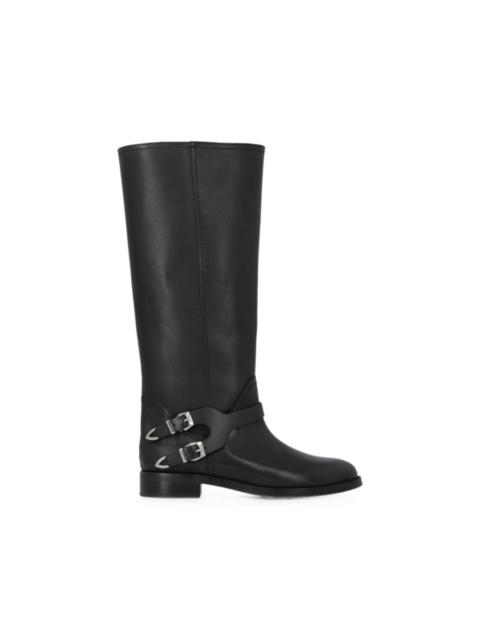 PINKO buckle-detail leather boots