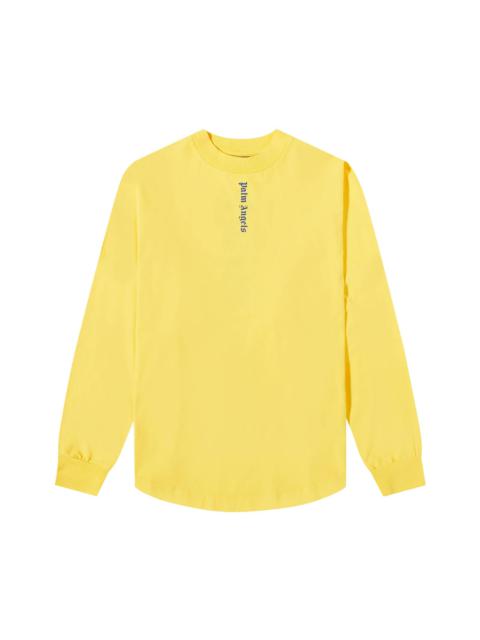 Palm Angels NS Logo Over Tee Long-Sleeve 'Yellow/Navy Blue'