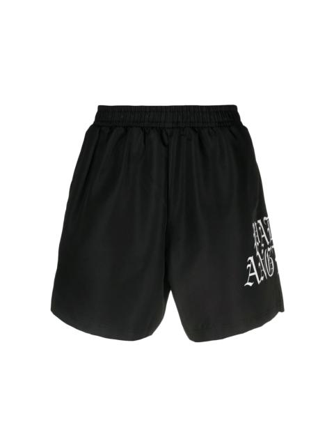 Palm Angels Palm Angels Hue Dothic Logo Shorts Black