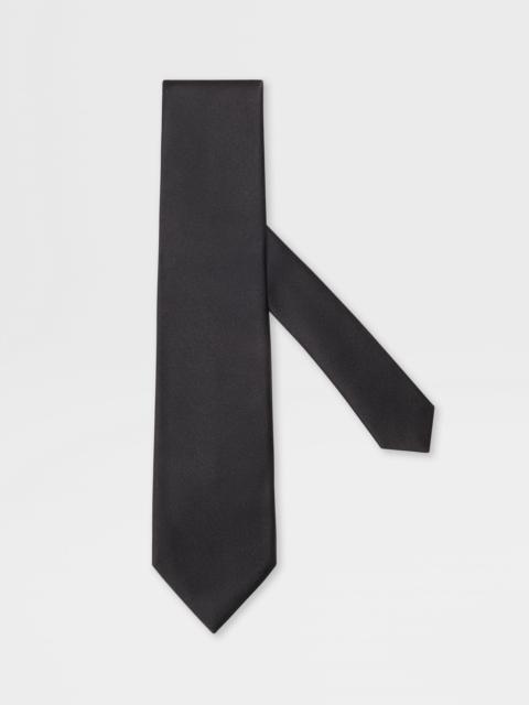 ZEGNA BLACK SILK TIE