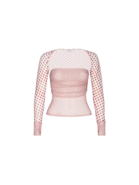 miaou IRIS TOP - WHITE POLKA DOT