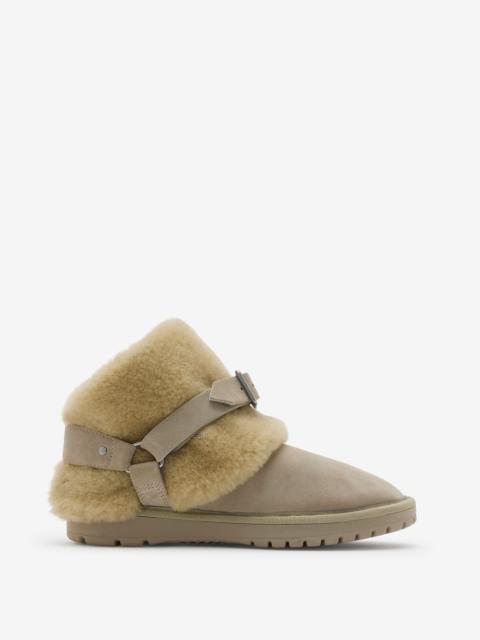 Burberry Suede and Shearling Chubby Boots
