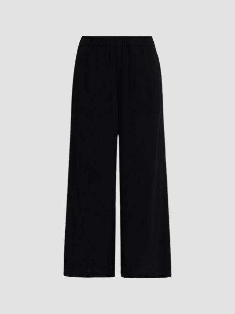 EILEEN FISHER Women's Textured Wide-Leg Ankle Pants - Black