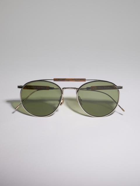 Brunello Cucinelli Sartorial Sunset titanium sunglasses