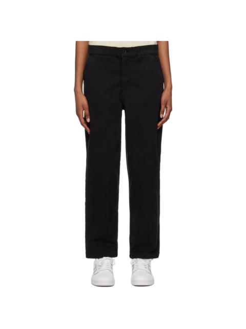 Sunspel Black Tapered Trousers