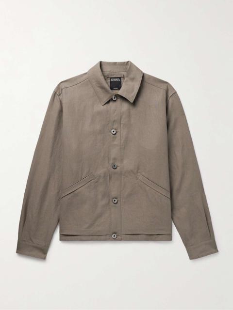 ZEGNA Oasi Linen Bomber Jacket