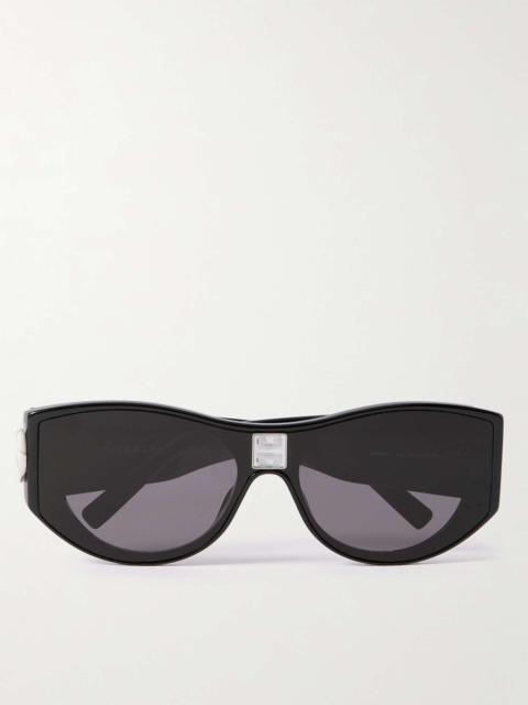 Round-Frame Acetate and Silver-Tone Sunglasses