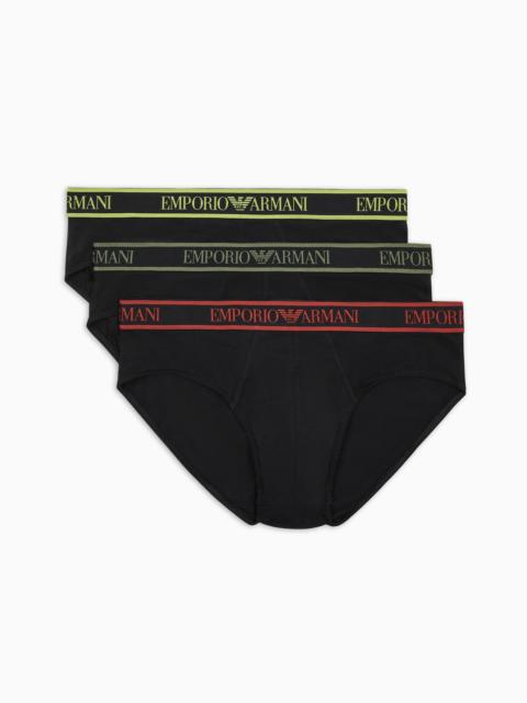 Three-pack of briefs with Core logo waistband