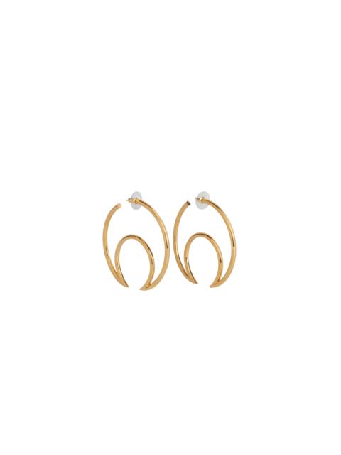 Marine Serre Regenerated Brass Moon Hoops