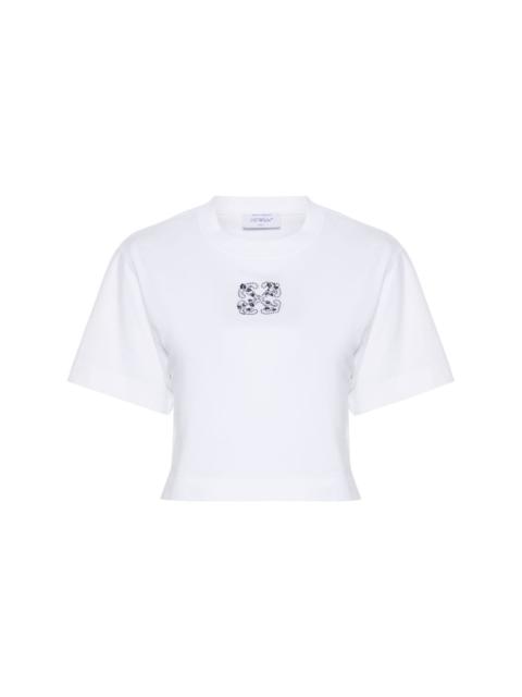 Off-White Bling Leaves S Arrow crop T-shirt