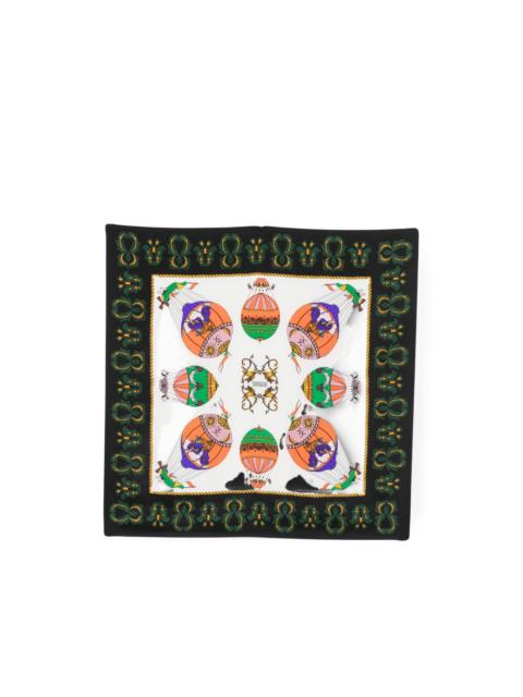 ESSENTIEL ANTWERP hot-air balloon-print silk scarf