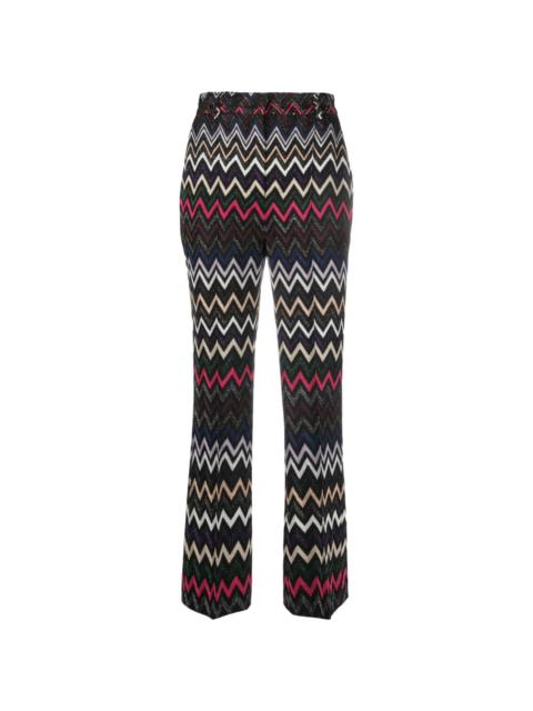 zigzag knitted trousers