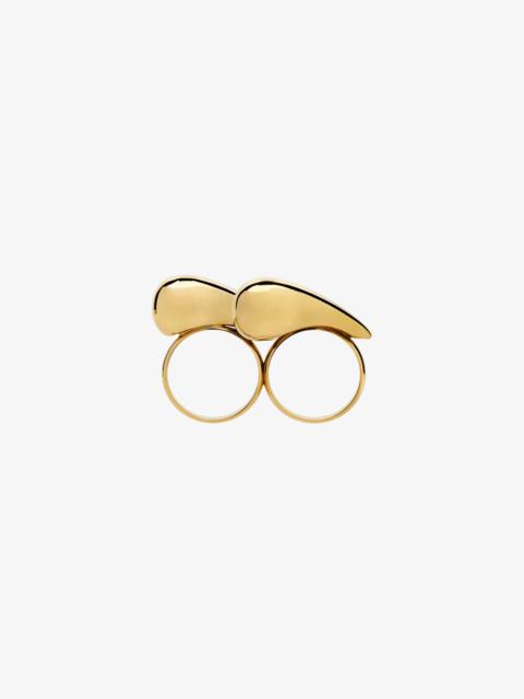 Givenchy G TEARS DOUBLE FINGERS RING IN METAL