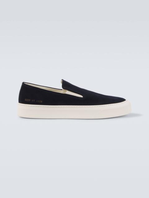 Suede slip-on sneakers