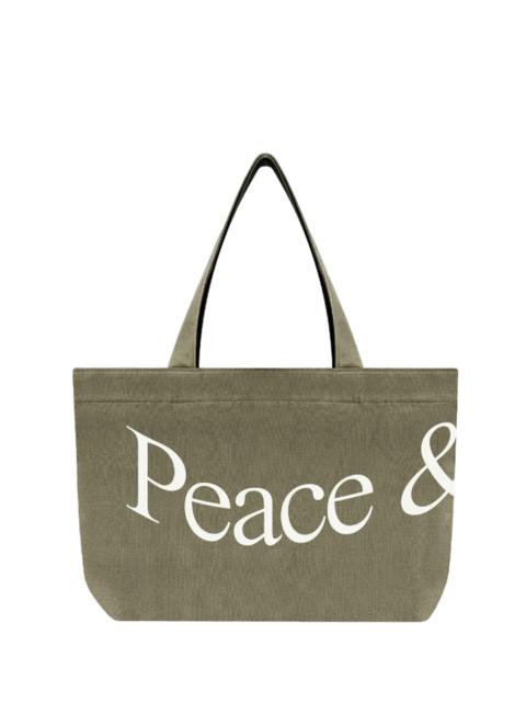 Museum of Peace & Quiet Wordmark Tote Bag Olive