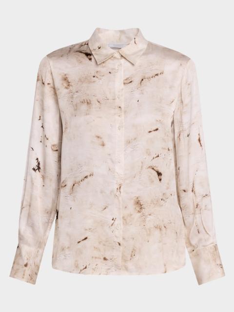 PESERICO Abstract-Print Button-Front Shirt