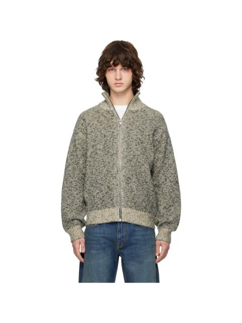 Jil Sander Gray Knit Track Jacket