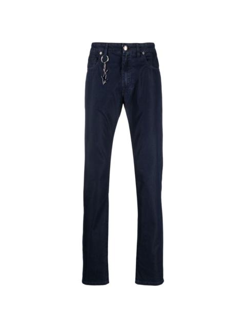 keyring-detail slim-cut jeans
