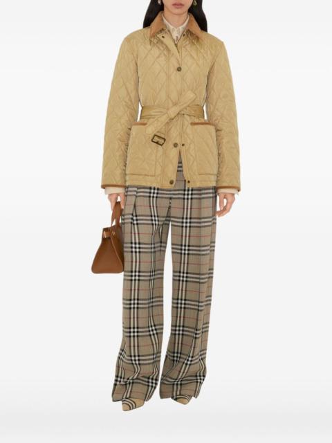 Burberry quilted belted jacket