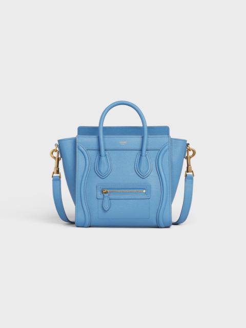 CELINE Nano Luggage bag in drummed calfskin