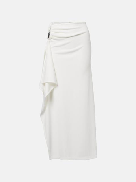 CHRISTOPHER ESBER Ribbed-knit draped maxi skirt