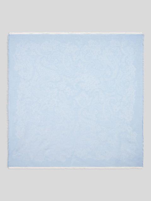 Etro FLORAL JACQUARD PAISLEY SHAWL