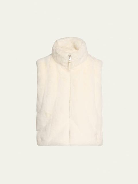 MACKAGE Ginny Brushed Faux Fur Quilted Vest