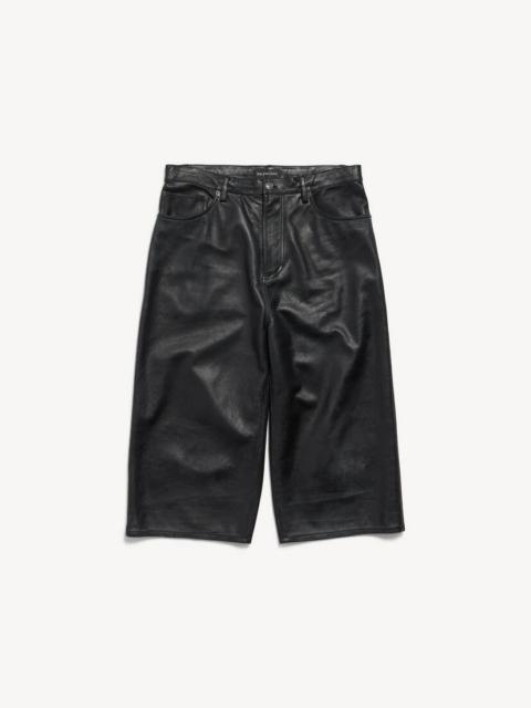 BALENCIAGA Men's Cropped Baggy Pants in Black