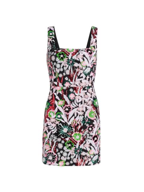 MILLY Women's Wildflower Floral-Sequin Minidress - Light Pink Multi