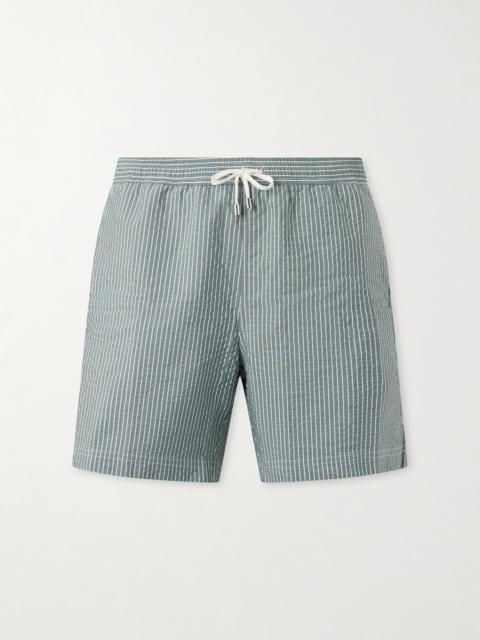 Sunspel Straight-Leg Striped Swim Shorts