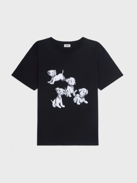 CELINE LOOSE T-SHIRT IN COTTON JERSEY WITH ARTIST PRINT
