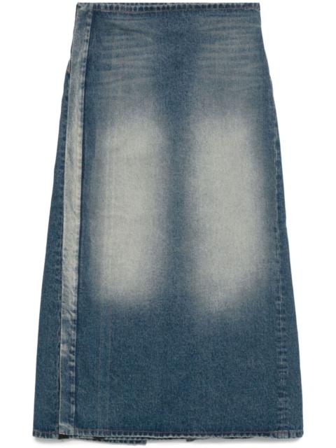 Y/Project denim midi skirt
