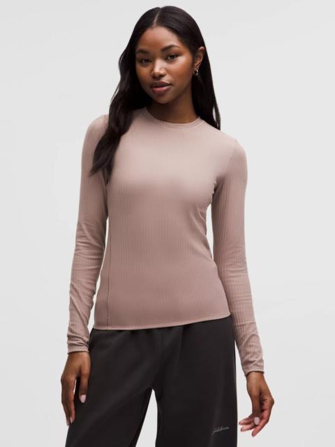 lululemon Wundermost Ultra-Soft Ribbed Nulu Crewneck Long-Sleeve Shirt