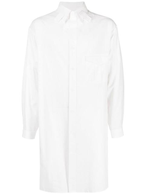 Yohji Yamamoto tab-collar long shirt