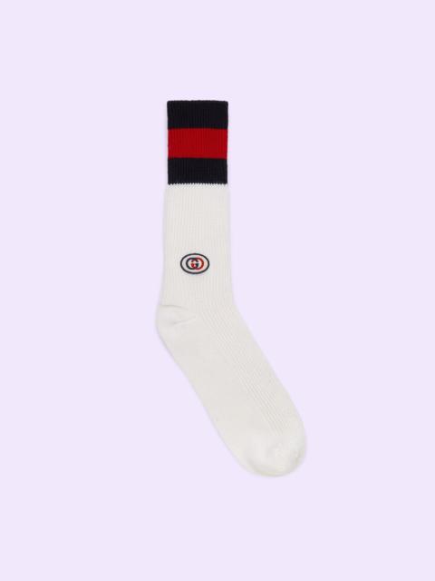 GUCCI Wool socks with Interlocking G patch