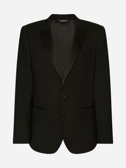 Dolce & Gabbana Wool jacquard Martini-fit tuxedo suit