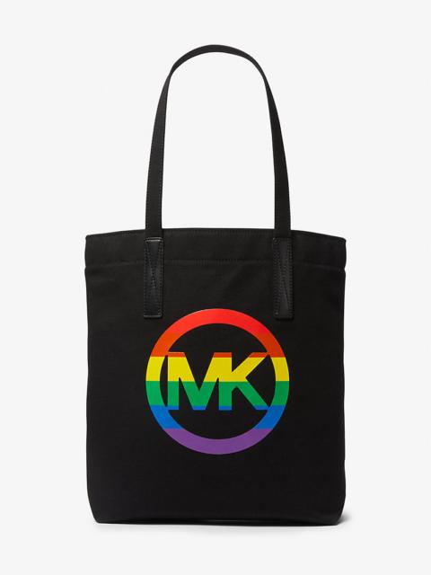 MICHAEL KORS PRIDE Rainbow Logo Cotton Tote Bag